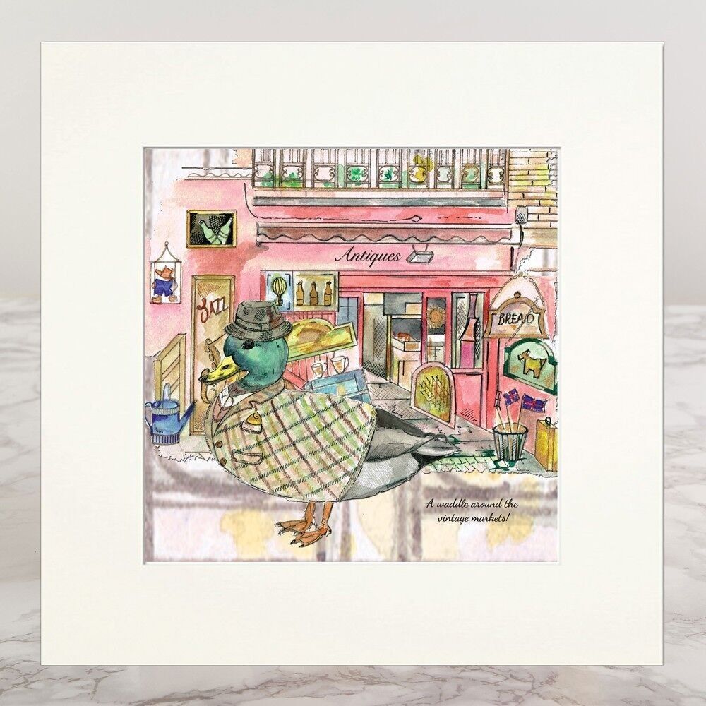 Anatra con stampa montata in città