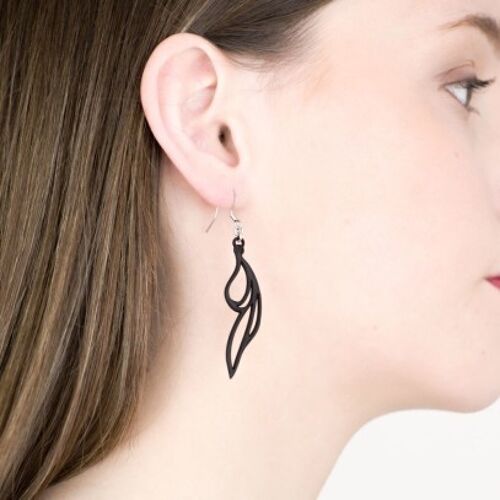 Boucles d'oreilles DROPS Noir