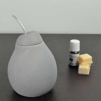 Perfume Burner - Belle Hélène - Scented Wax Melt Burner - Essential Oil Diffuser and Home Fragrance - Aromatherapy Candle Holder in Wood and Ceramic 2