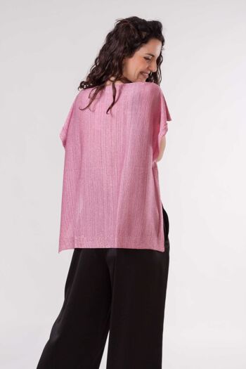 Poncho en tricot de soie avec lurex Astrid 1