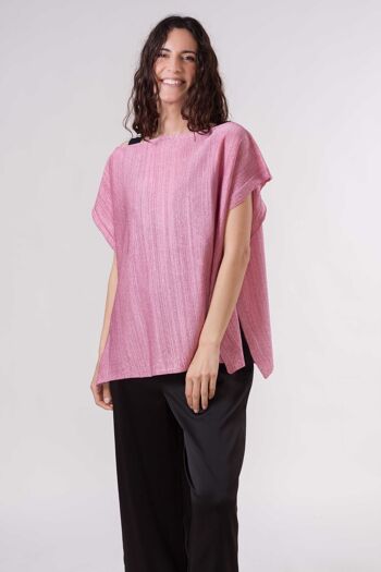 Poncho en tricot de soie avec lurex Astrid 2