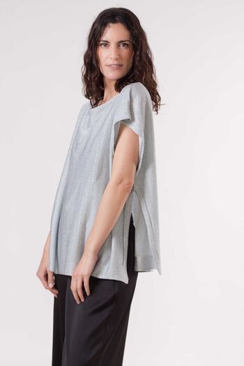 Poncho en tricot de soie avec lurex Astrid 4