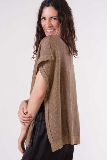 Poncho en tricot de soie avec lurex Astrid 7