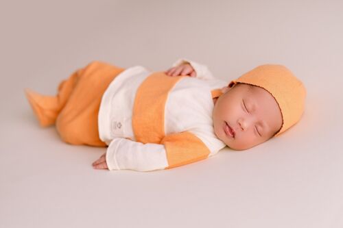 Primera puesta bebé toldo naranja-crudo