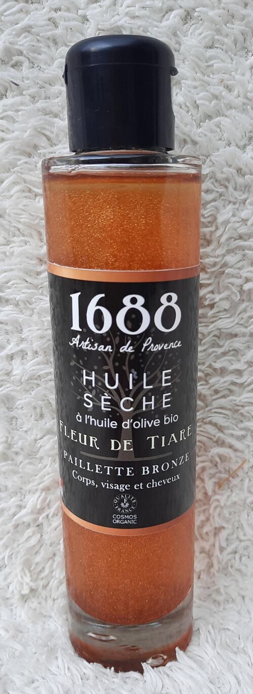 Huile sècheFleur de tiaré pailleté 100ml