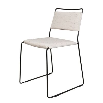 One Wire Chair, Black Frame & melange cushions
