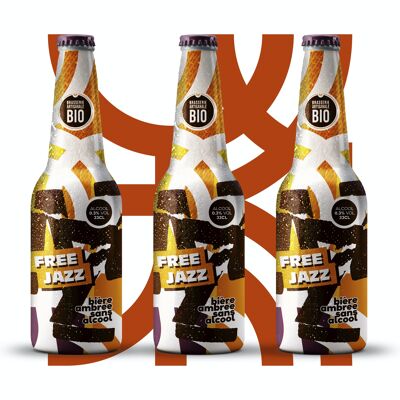 Free Jazz Ambrée, Bière Ambrée sans alcool, 0.00%alc. Vol. - 330ml