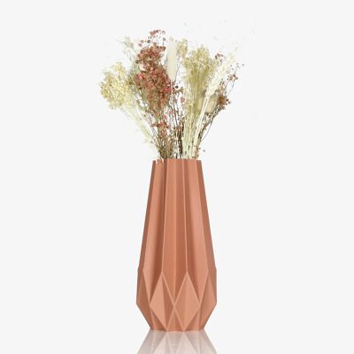Vase "lyna" rose pastel, pour fleurs séchées