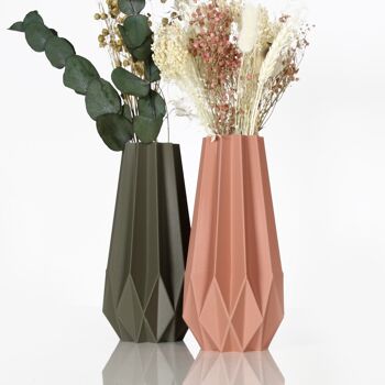 Vase "lyna" rose pastel, pour fleurs séchées 4