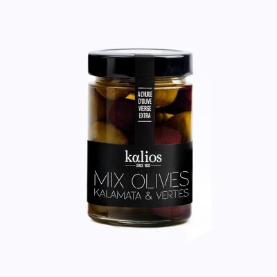 Miscela di olive Kalamata e Calcidica 310g