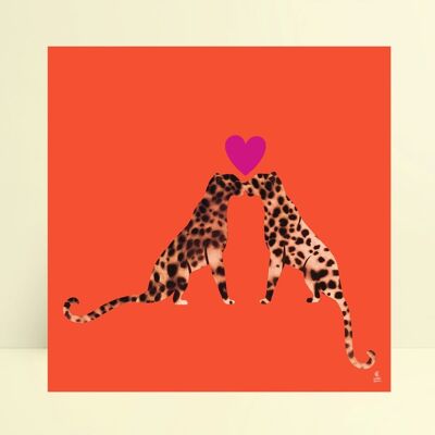 Affiche _ félins pour l'autre _ les guépards amoureux