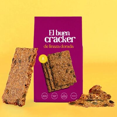 CRACKERS AUX GRAINES DE LIN DORÉES : riches en fibres et faibles en glucides