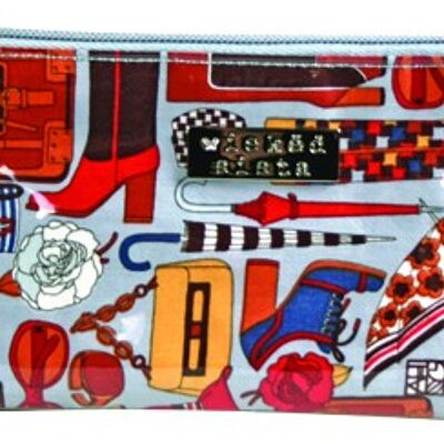 Sac Vintage Fashion Flat Purse Cosmetic Bag Pouch