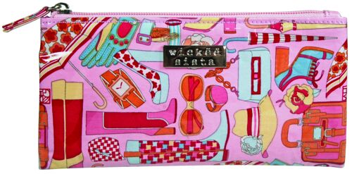 Bag Vintage Fashion Pink Small Flat Purse Kosmetiktasche Tasche
