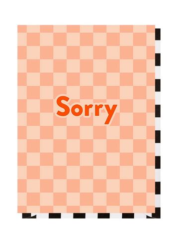 Sorry Checkerboard Apology Card (pack of 6) 3
