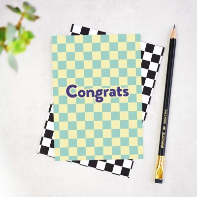 Congratulations Checkerboard Congratulations Card