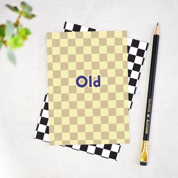 Old Checkerboard Birthday Card 1