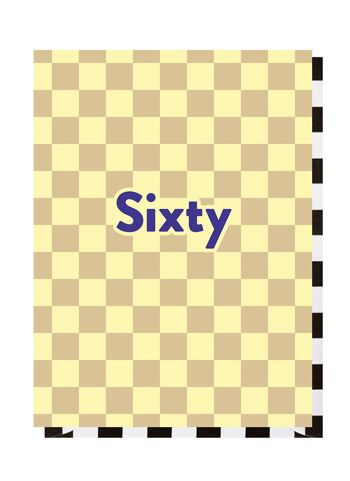 Sixty Checkerboard 60th Birthday Card 2