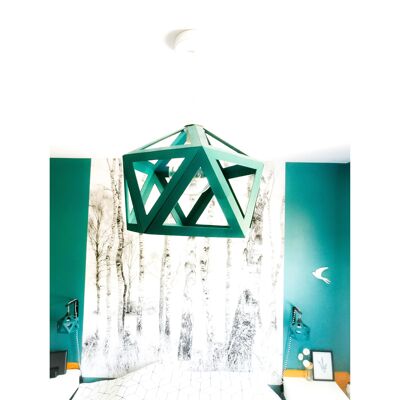 Duck blue origami pendant light