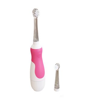 Sonic toothbrush for baby 0-5 years old raspberry with timer and battery Included. The Babygators 4
