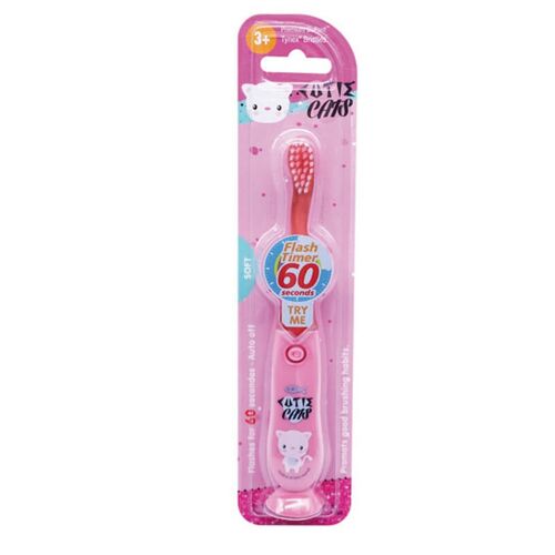 BABYGATORS LUMINOUS TOOTHBRUSH WITH TIMER 60 SECONDS "CUTIE CAT"
