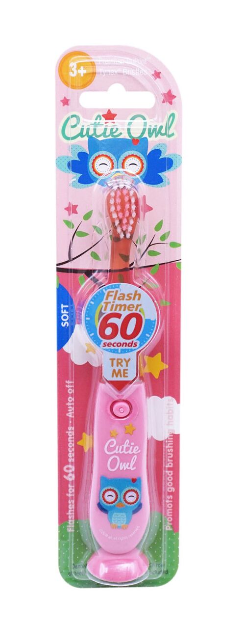 BABYGATORS LUMINOUS TOOTHBRUSH WITH 60 SECOND TIMER "CUTIE OWL"