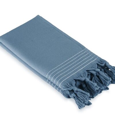 WALRA Gastendoek Soft Cotton Hamam Petrol (set 2 stuks) - 30x50 cm