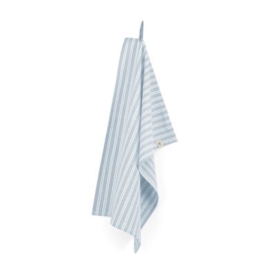WALRA Theedoek Dry with Stripes Jeans Blauw - 50x70 cm
