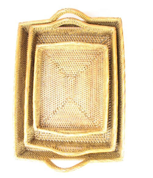 AH17 Rattan Trays set of 3