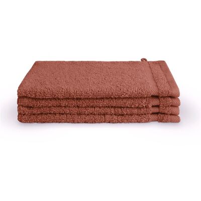 BYRKLUND Washand Bath Basics Terra (set 4 stuks) - 16x21 cm