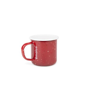 0,4l Red Speckled Enamel Coffee Mug | OUTDOOR