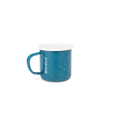 0,4l blau gesprenkelter Emaille-Kaffeebecher | DRAUSSEN