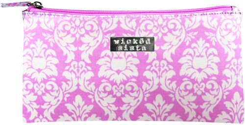 Bag French Fleur Pink Flat Purse Kosmetiktasche Tasche