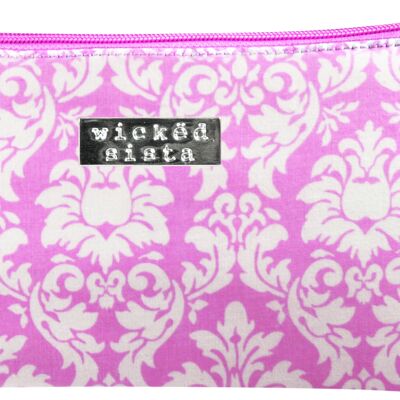 Bag French Fleur Pink Flat Purse Kosmetiktasche Tasche