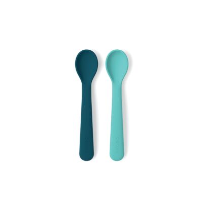 Set of 2 silicone spoons - Blue Abyss / Lagoon - EKOBO