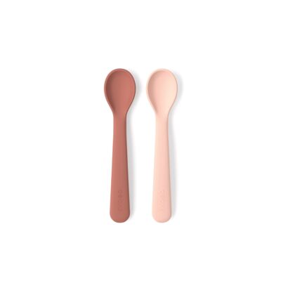 Set de 2 cucharas de silicona - Blush / Terracotta - EKOBO