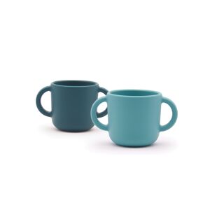 Set de 2 Tasses d´apprentissage en silicone - Blue Abyss / Lagoon - EKOBO