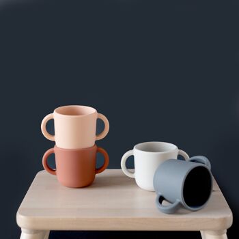 Set de 2 Tasses d´apprentissage en silicone - Blush / Terracotta - EKOBO 4