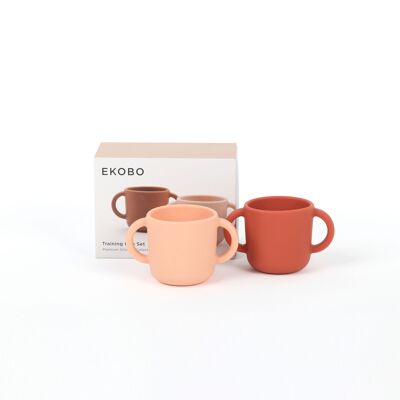 Set di 2 coppette da allenamento in silicone - Blush / Terracotta - EKOBO