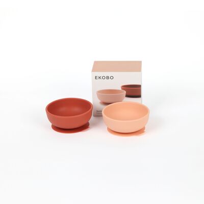 Set di 2 ventose in silicone - Blush / Terracotta - EKOBO