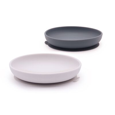 Set mit 2 Silikon-Saugplatten - Cloud / Storm - EKOBO