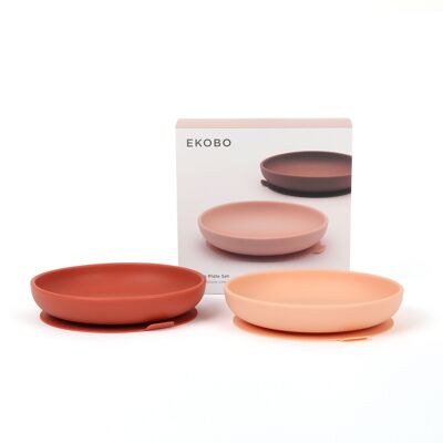 Juego de 2 ventosas de silicona - Blush / Terracotta - EKOBO