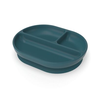 Silicone compartmentalized plate - Blue Abyss - EKOBO