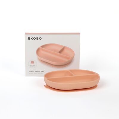 Assiette compartimentée en silicone - Blush- EKOBO
