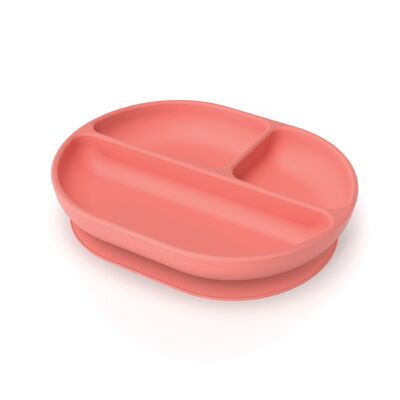 Assiette compartimentée en silicone - Coral - EKOBO