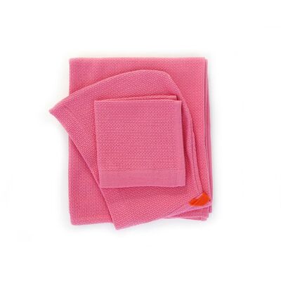 Baby Bath Cape & Washcloth - Flamingo - EKOBO