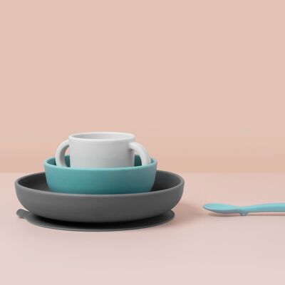 Coffret Repas Bébé en Silicone Premium - Lagoon - EKOBO