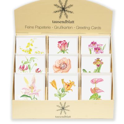 Expositor de mostrador para tarjetas de felicitación Flores exóticas