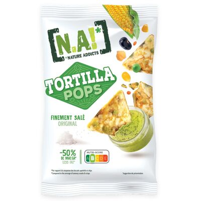 NA! NATURE ADDICTS Tortillas Pop Finement Salé Soufflées à Base de Maïs/Légumineuses 80 g