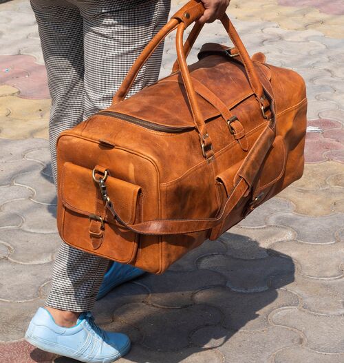 Mahi Leather Duffle Bag- Travel Bags For Men